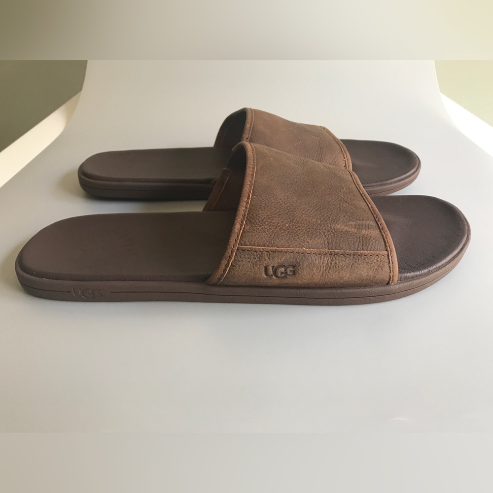 UGG Men's Seaside Slide Slip-On Sandals Brown Size: US 13 EUR 46